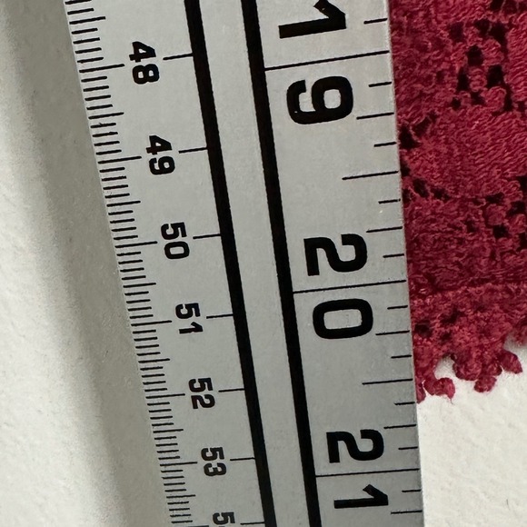 Sézane Nion Red Lace Ruffle Blouse Top Womens Size 36 French‎ US 4 Romantic Boho - Picture 14 of 16